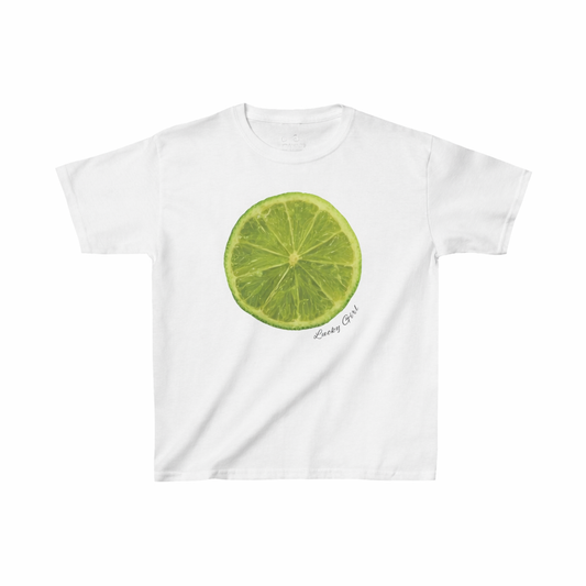 Fresh Lime Dilimi Baskılı Beyaz Unisex Tişört