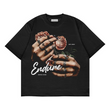 Endure Baskılı Siyah Renk Oversize T-Shirt