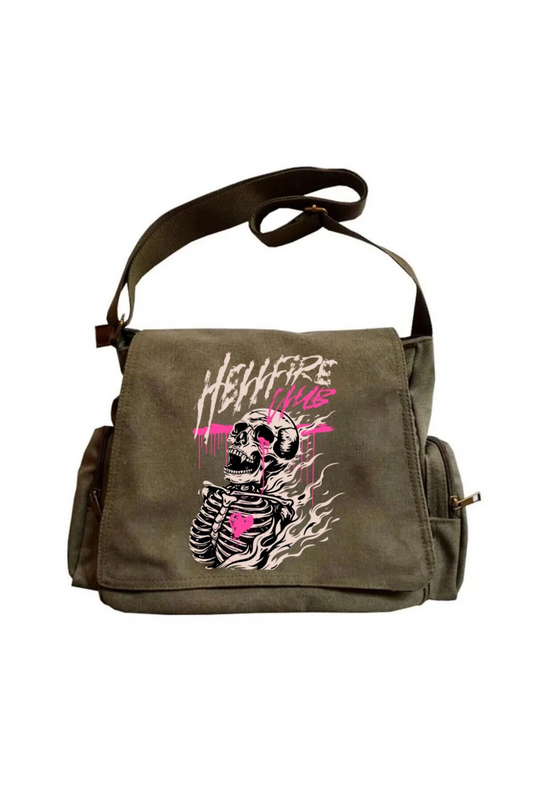 Enya Takı Hellfire Unisex Yeşil Postacı Çantası