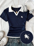 Solo Polo Yaka Beyaz Yakalı Bluz