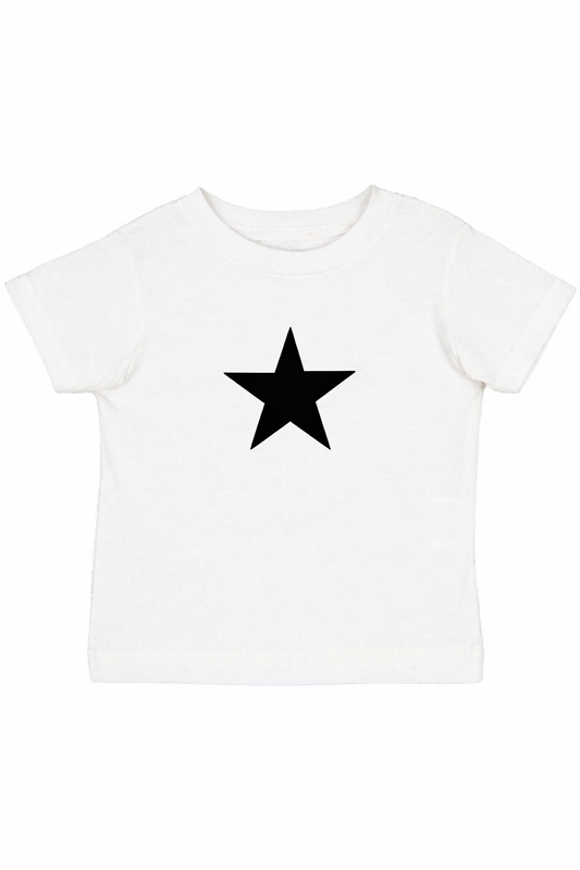 Star Grafik Baskılı Beyaz Unisex Tişört