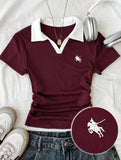 Solo Polo Yaka Beyaz Yakalı Bluz