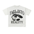 Fabl İnto Reality Baskılı Beyaz Renk Oversize T-Shirt