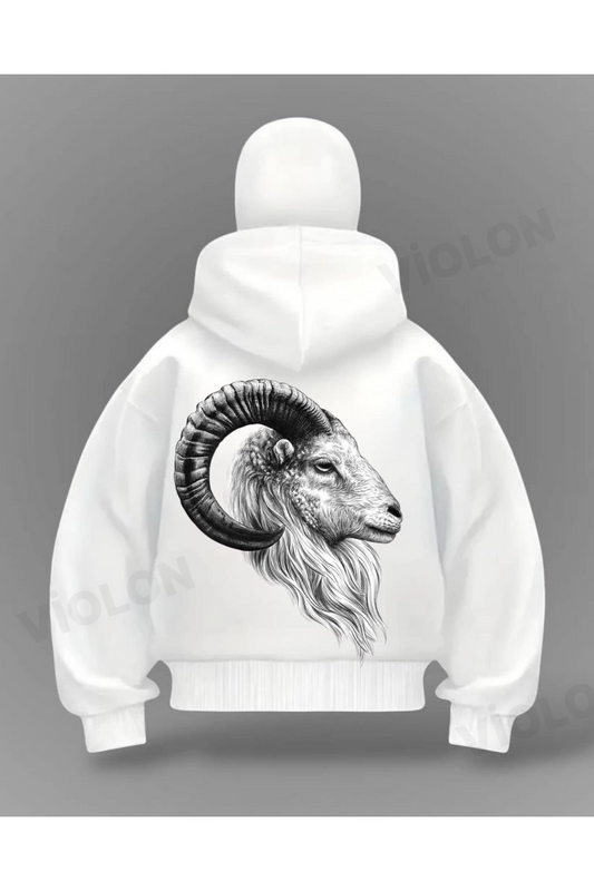 Goat Detail Full Mask Oversize Hırka