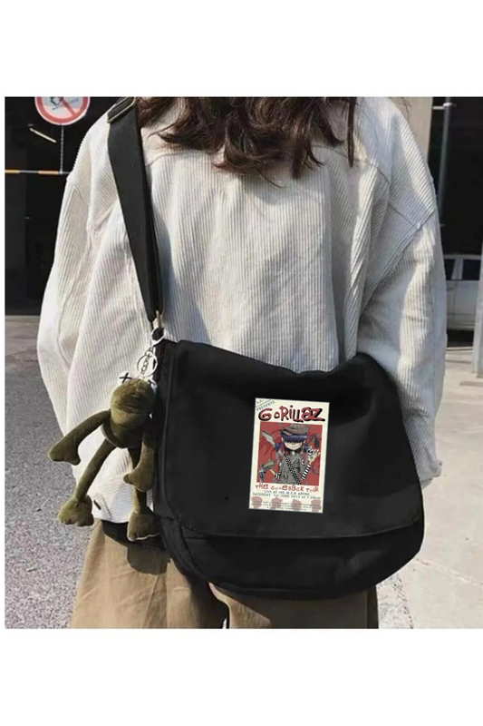 Gorillaz Siyah Postacı Çantası