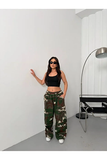 Kamuflaj Desenli Y2K Baggy Unisex Pantolon