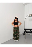 Kamuflaj Desenli Y2K Baggy Unisex Pantolon