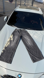 Harajuku Y2K Balık İskeleti Siyah Baggy Jean Kot Pantolon