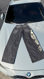 Harajuku Y2K Balık İskeleti Siyah Baggy Jean Kot Pantolon