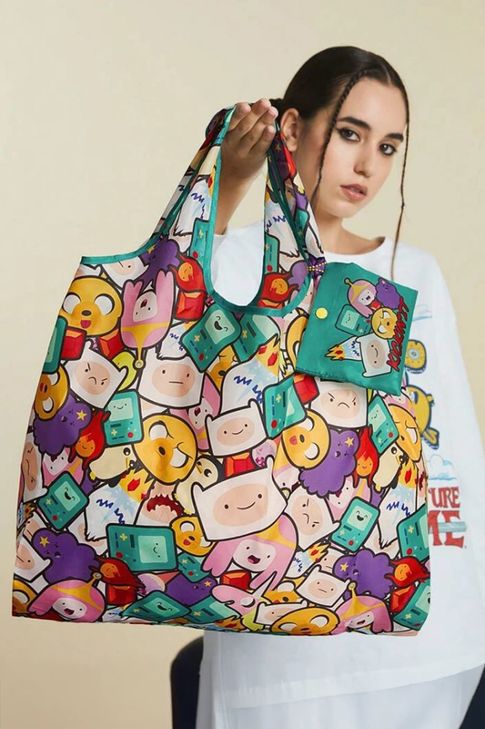 Adventure Time Characters Polyester Katlanabilir Bez Çanta
