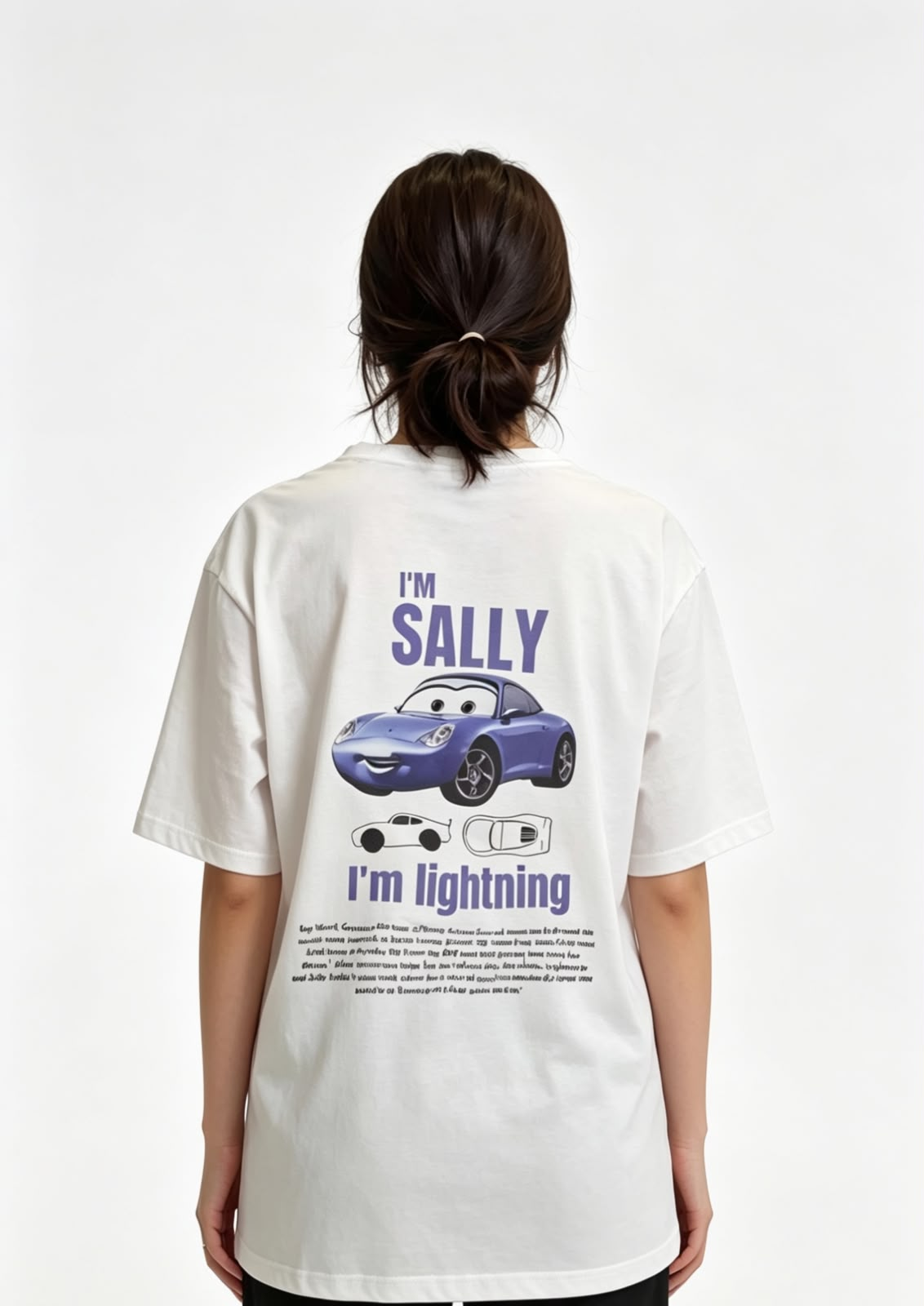 2'li Mcquenn and Sally Cars Arabalar Unisex Oversize Çift Tişört