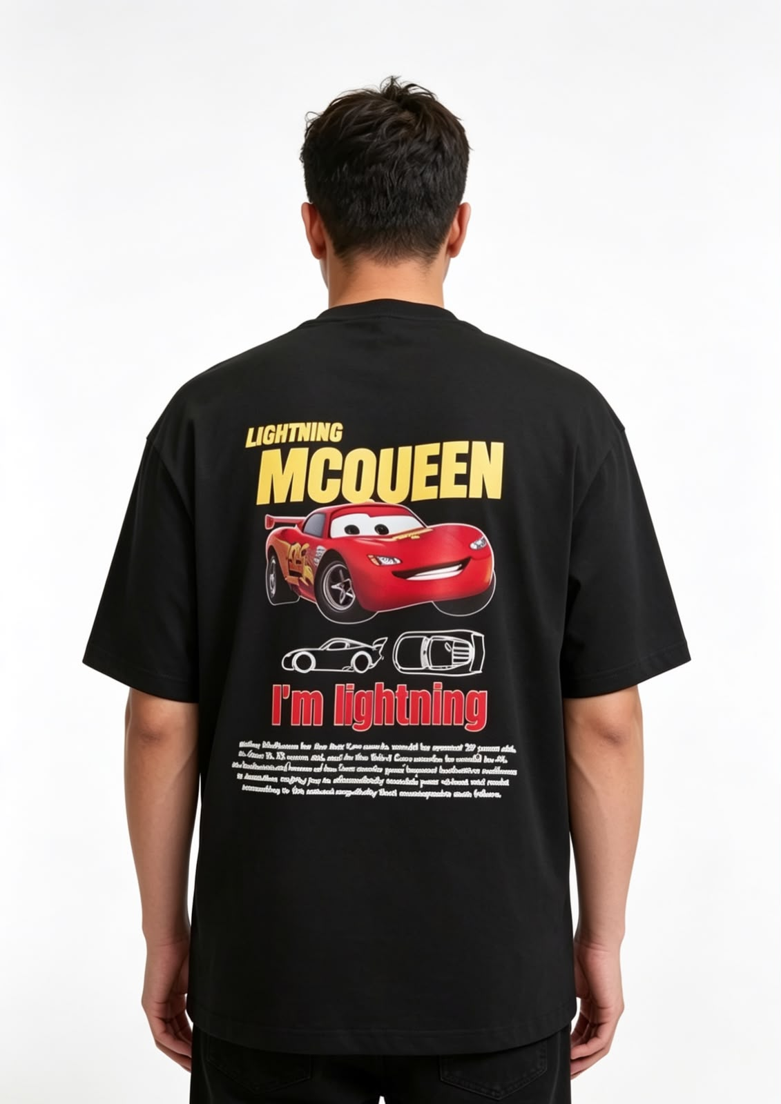 2'li Mcquenn and Sally Cars Arabalar Unisex Oversize Çift Tişört