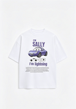 2'li Mcquenn and Sally Cars Arabalar Unisex Oversize Çift Tişört