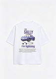 2'li Mcquenn and Sally Cars Arabalar Unisex Oversize Çift Tişört