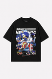 Süper Sonic Baskı Detaylı Oversize Unisex Kısa Kol TShirt