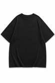 Siyah Oversize Unisex Gothic Düz Günlük Salaş Tişört