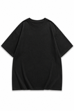 Siyah Oversize Unisex Gothic Düz Günlük Salaş Tişört