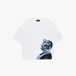 Azure Bloom Oversize Unisex Beyaz Tişört