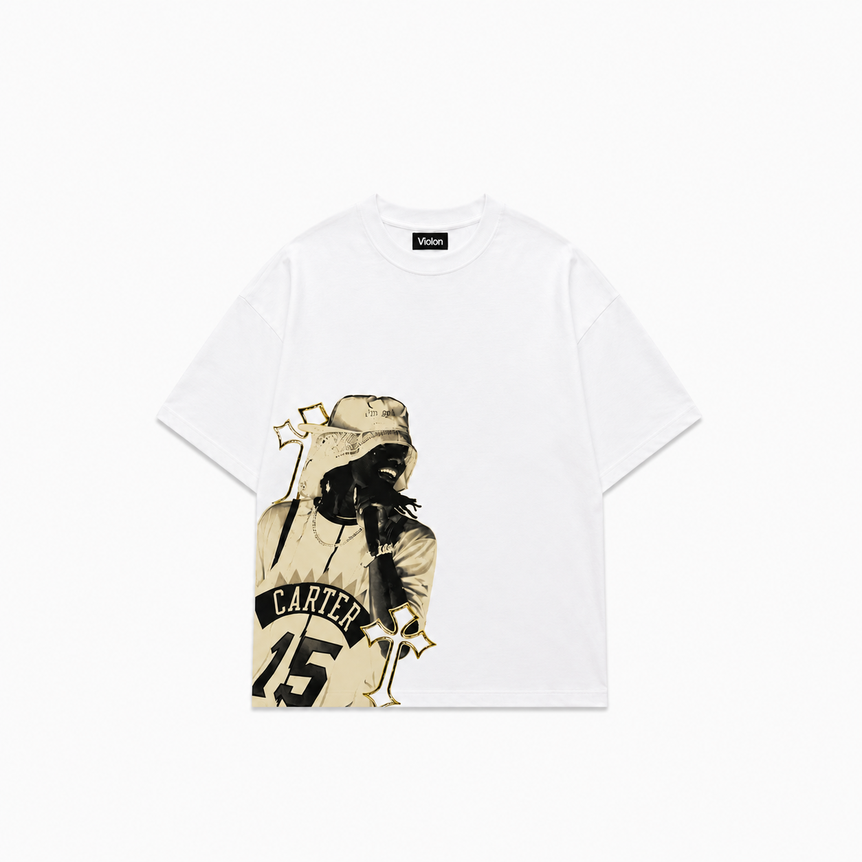 Legacy Carter Oversize Unisex Baskılı Beyaz Tişört