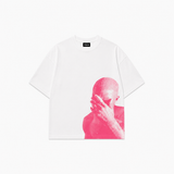 Pink Void Oversize Beyaz Tişört