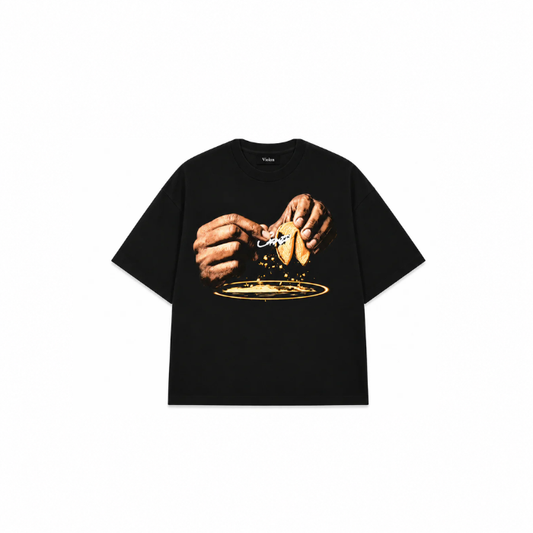 Cortezi Golden Fate Oversize Siyah Tişört