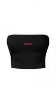 Spicy Vibes Siyah Straplez Crop