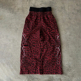 Leopar Desenli Yırtık Detaylı Baggy Eşofman Altı