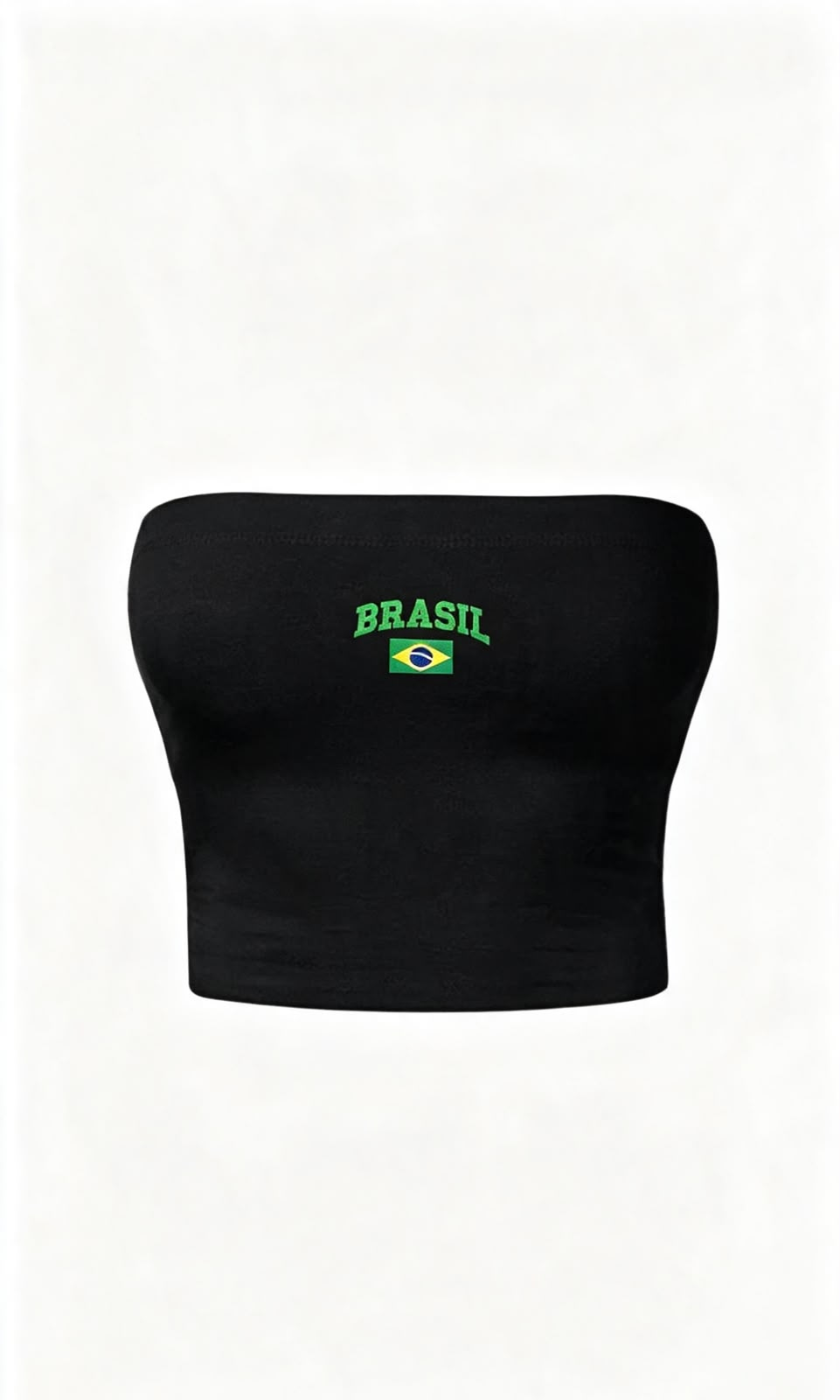 Brasil Spirit Siyah Straplez Crop