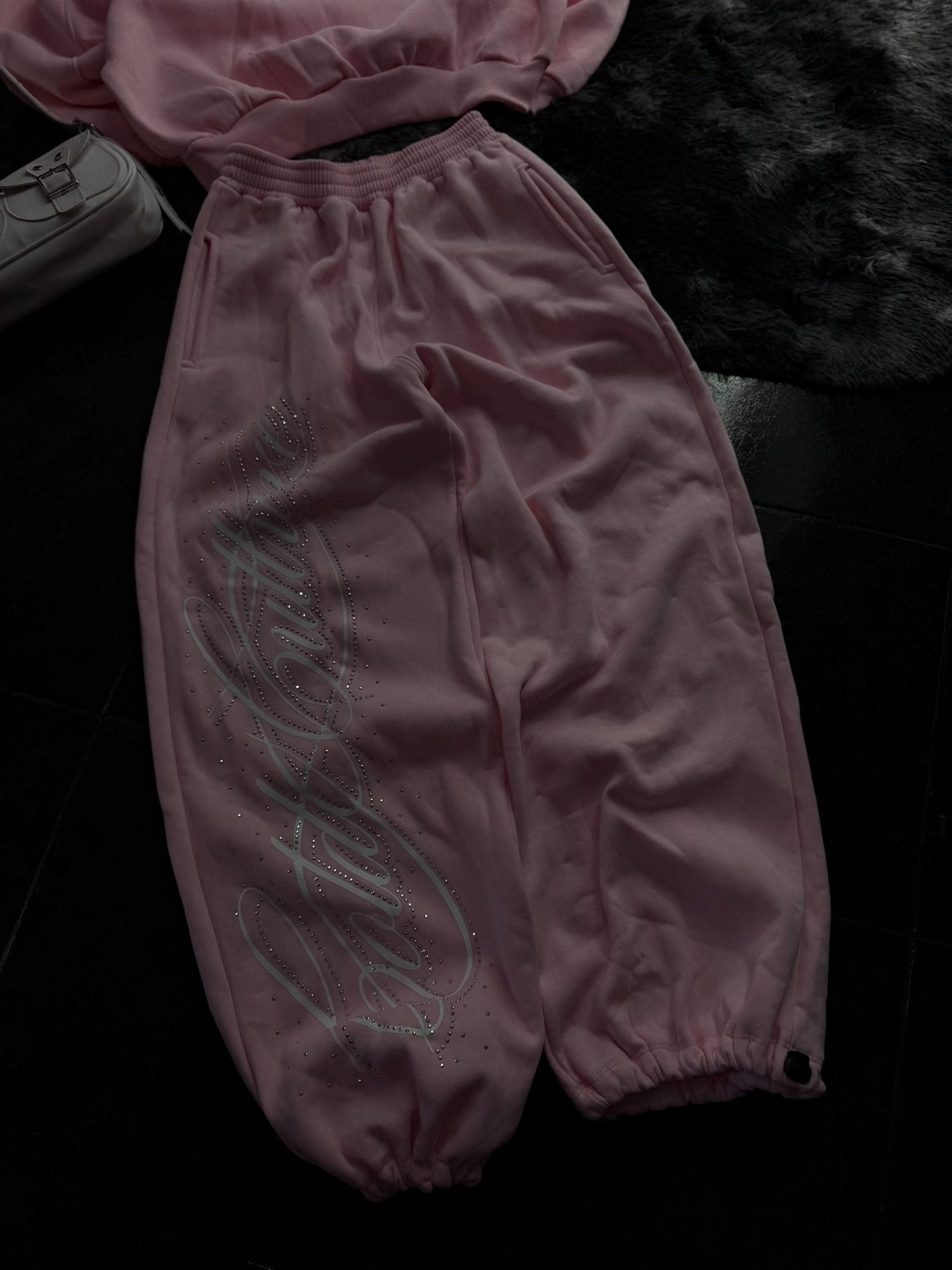 Angel Taşlı Baggy Unisex Eşofman Altı