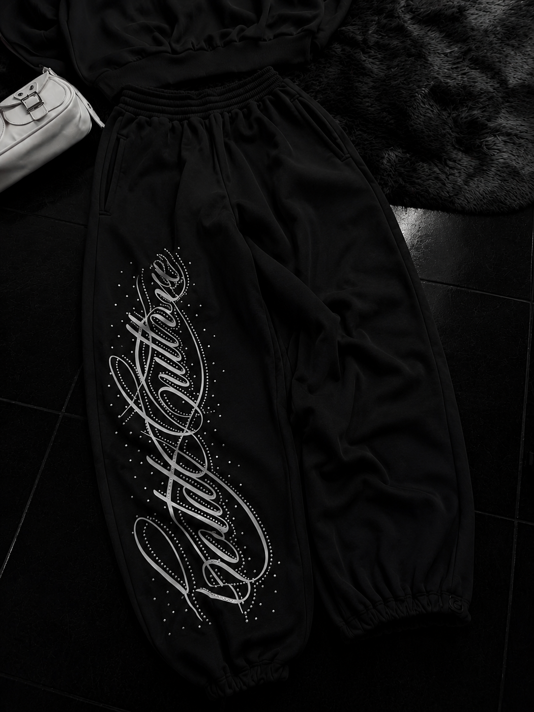 Angel Taşlı Baggy Unisex Eşofman Takımı