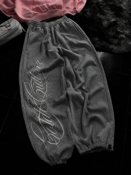Angel Taşlı Baggy Unisex Eşofman Altı