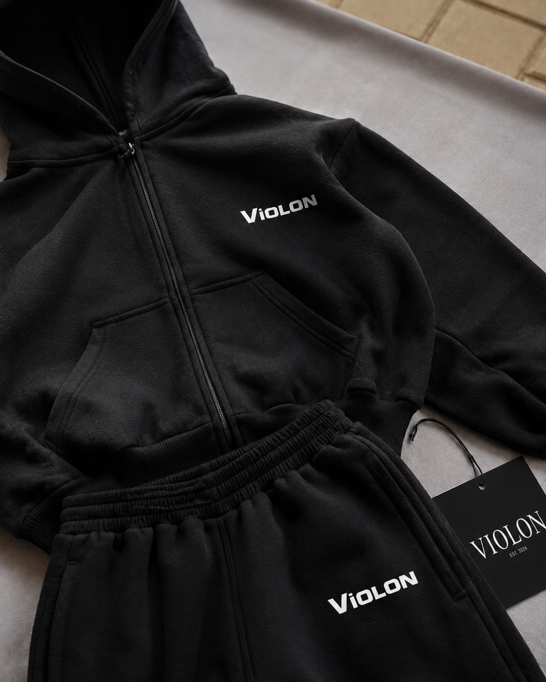 Violon Premium Detaylı Baggy Unisex Eşofman Takımı