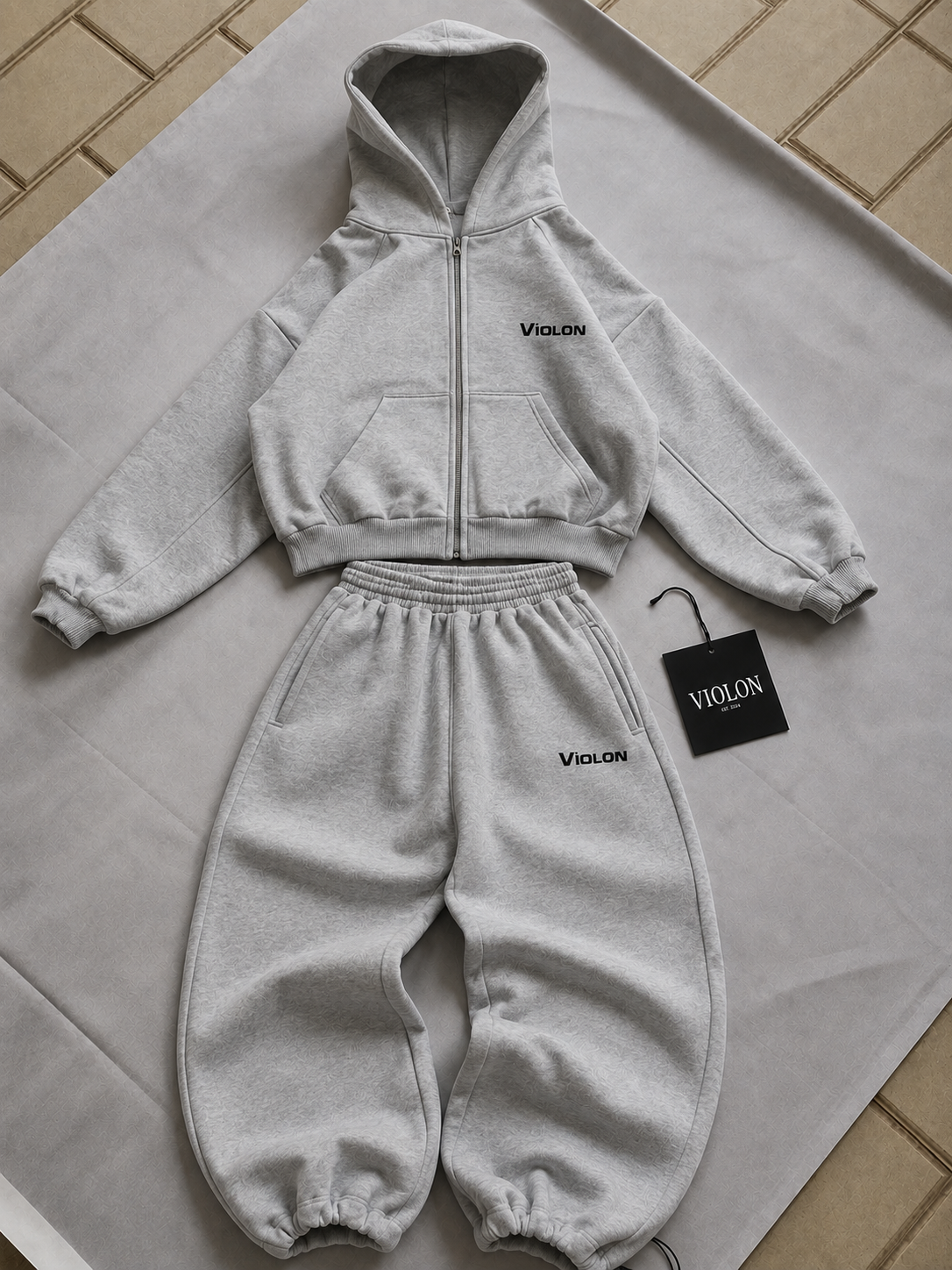 Violon Premium Detaylı Baggy Unisex Eşofman Takımı
