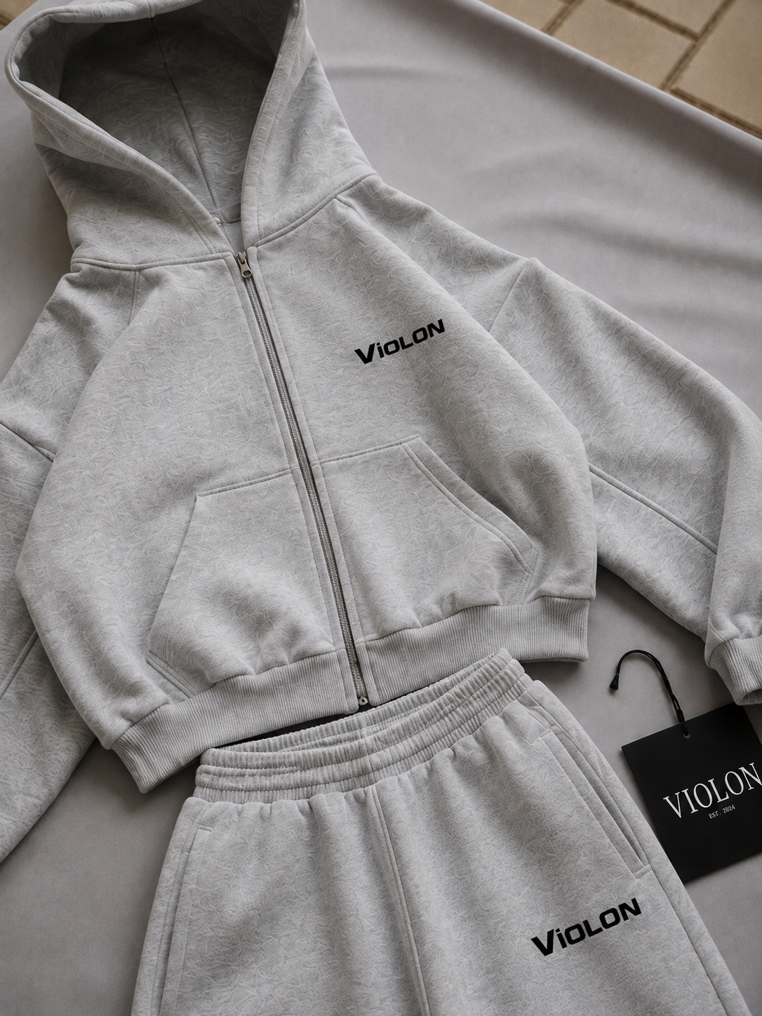Violon Premium Detaylı Baggy Unisex Eşofman Takımı