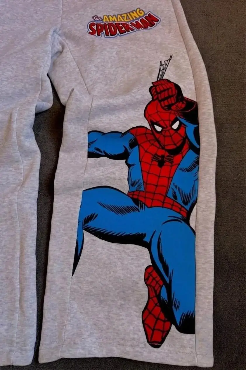 Spider-Man Baskılı Gri Eşofman Altı