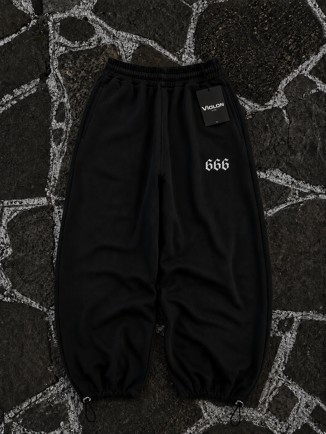 666 Grafik Yazı Baskılı Eşofman Altı