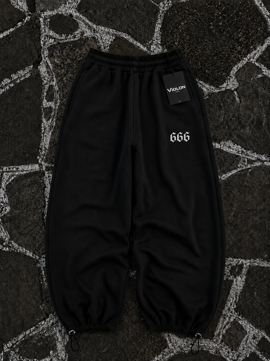 666 Grafik Yazı Baskılı Eşofman Altı