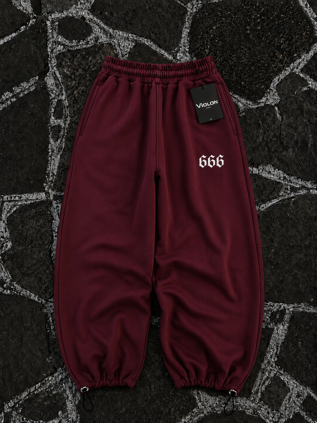 666 Grafik Yazı Baskılı Eşofman Altı
