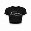 Diva Yazı Baskılı Crop