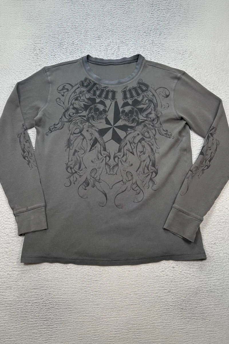 Füme Skin Ind Skull Gotik Unisex Sweatshirt