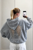 WING SIRT DANTEL KANAT DETAYLI SWEATSHIRT