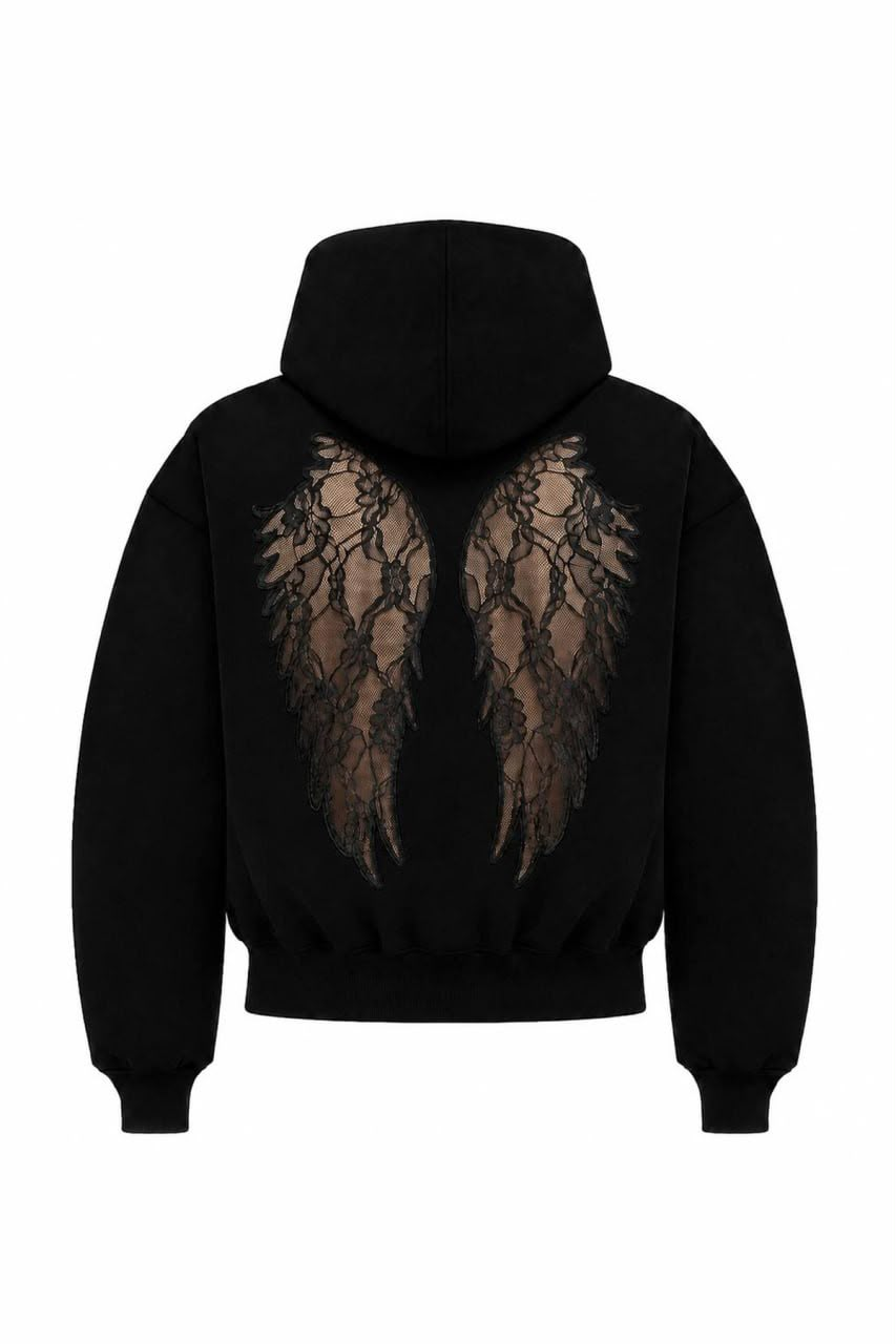WING SIRT DANTEL KANAT DETAYLI SWEATSHIRT