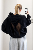 WING SIRT DANTEL KANAT DETAYLI SWEATSHIRT