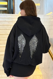 WING SIRT DANTEL KANAT DETAYLI SWEATSHIRT