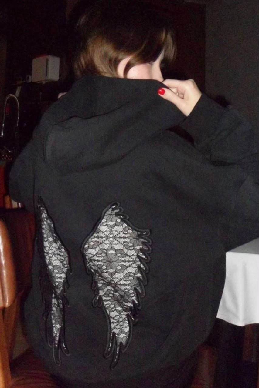 WING SIRT DANTEL KANAT DETAYLI SWEATSHIRT