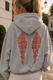 WING SIRT DANTEL KANAT DETAYLI SWEATSHIRT