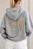 WING SIRT DANTEL KANAT DETAYLI SWEATSHIRT