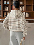 Classic Stripe Premium Kapüşonlu Hoodie