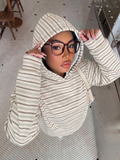 Classic Stripe Premium Kapüşonlu Hoodie