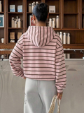 Classic Stripe Premium Kapüşonlu Hoodie